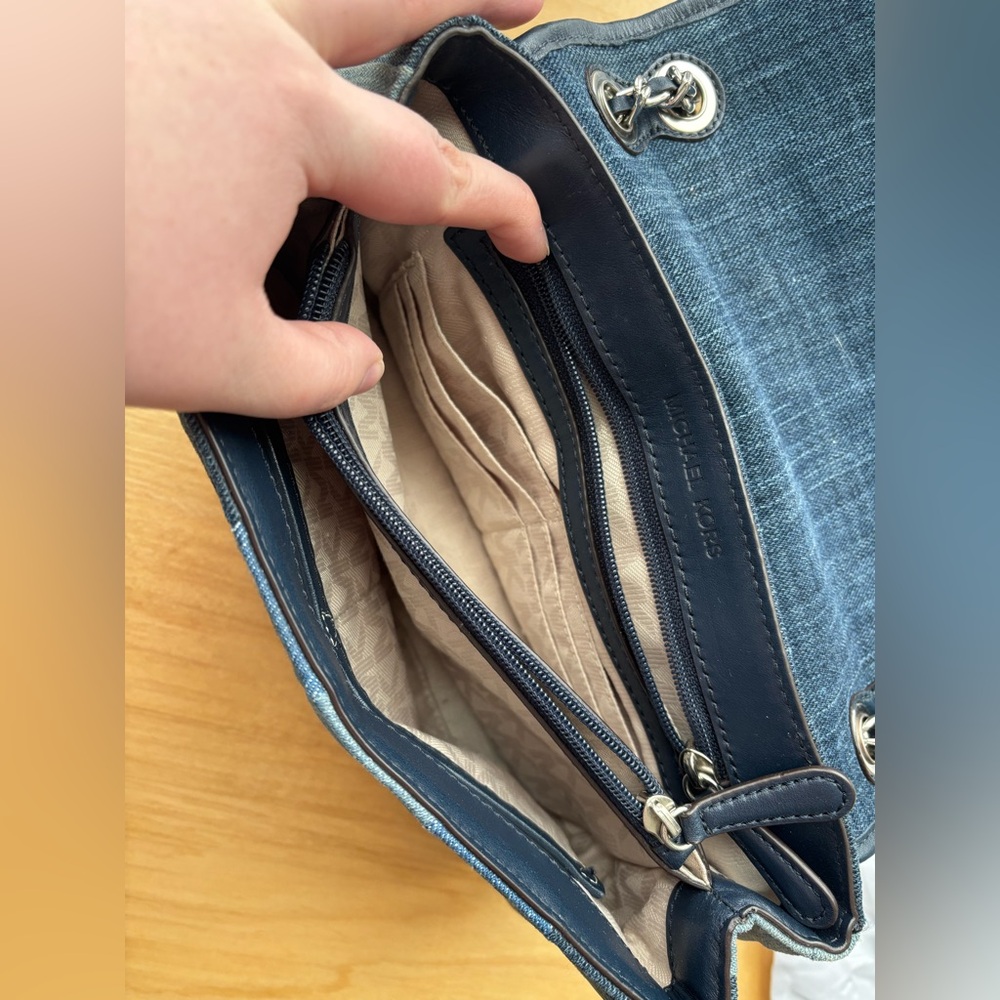 Michael Kors “Sloan” Patchwork Denim Crossbody - image 5